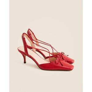 J.Crew Leona Strappy Slingback Heels - 8-M - Persian Red